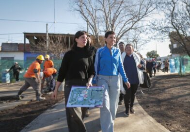 MAYRA Y CECI SOLER RECORRIERON EL AVANCE DE LA OBRA DE LA PLAZA DE LAS LÁGRIMAS DE SAN FRANCISCO SOLANO