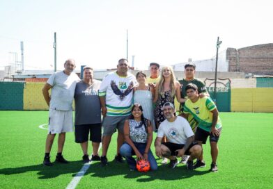 AVANZA LA OBRA DE LA CANCHA DE CÉSPED SINTÉTICO EN EL CLUB SAN PABLO