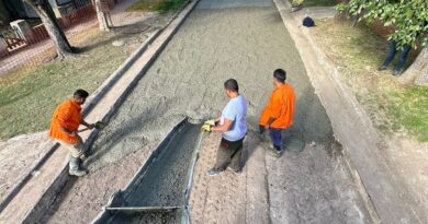 AVANZAN LOS PAVIMENTOS DE HORMIGÓN EN LONGCHAMPS