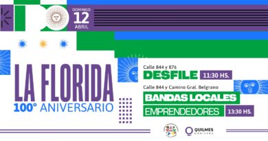 ESTE DOMINGO SE REALIZAN LOS POSTERGADOS FESTEJOS POR EL 100º ANIVERSARIO DE VILLA FLORIDA