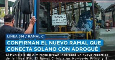 Confirman el nuevo ramal que conecta Solano con Adrogué