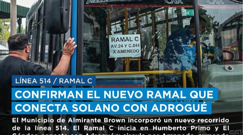 Confirman el nuevo ramal que conecta Solano con Adrogué