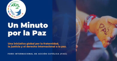 Un minuto por la paz el próximo lunes 8 de junio a las 13 h